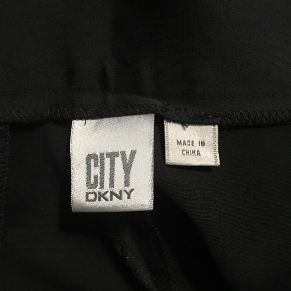 DKNY City Black Sateen Trouser Pants - Picture 7 of 8